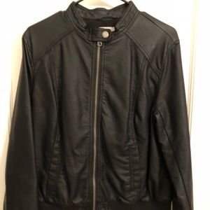 Old Navy faux leather bomber jacket